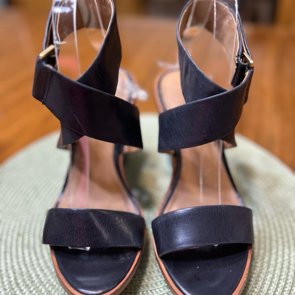 Calvin Klein Black and Tan Sandals - Picture 7 of 11